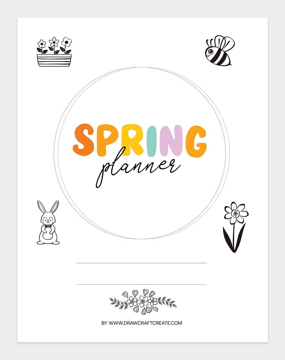spring planner cover