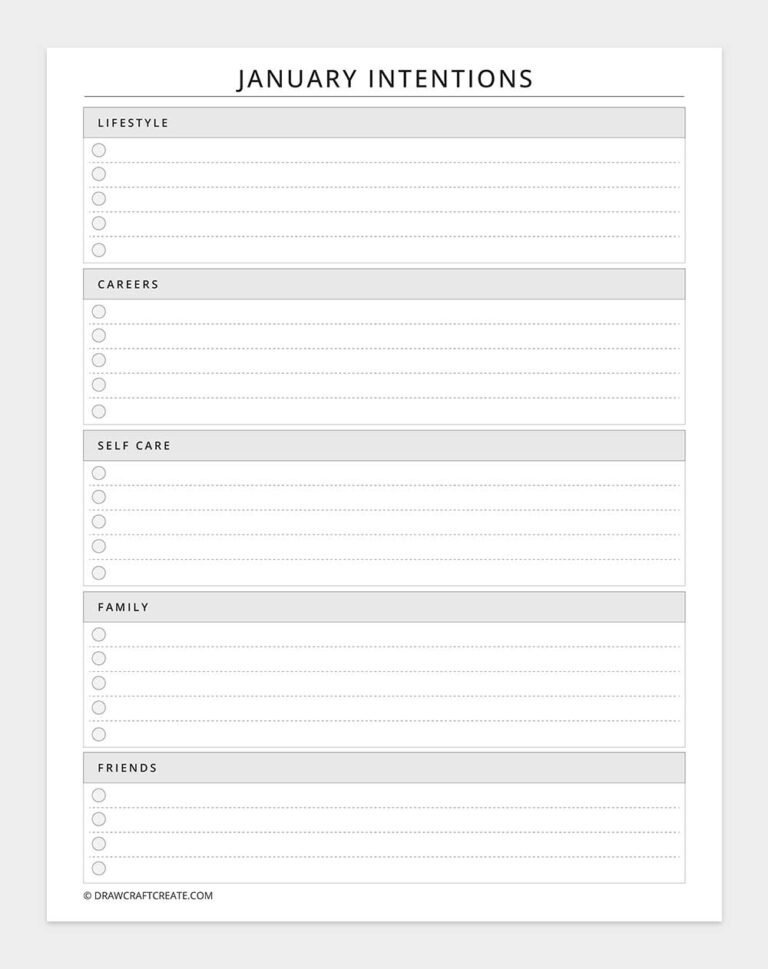 Free Printable January Planner (2026) - Draw Craft Create