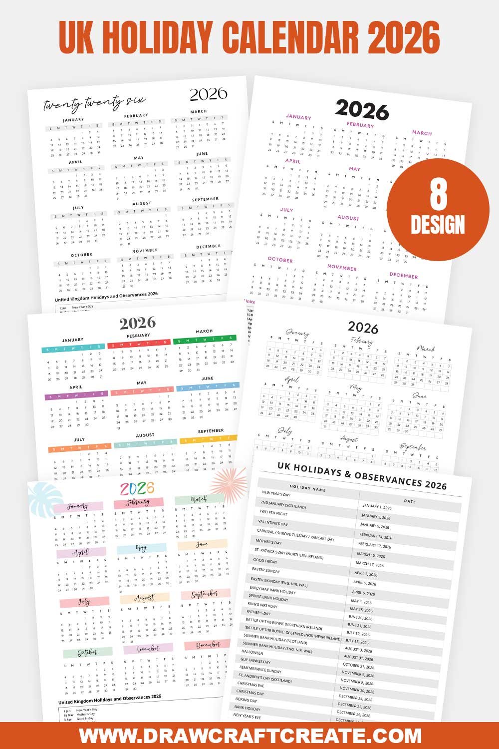 United Kingdom Holiday Calendar 2026