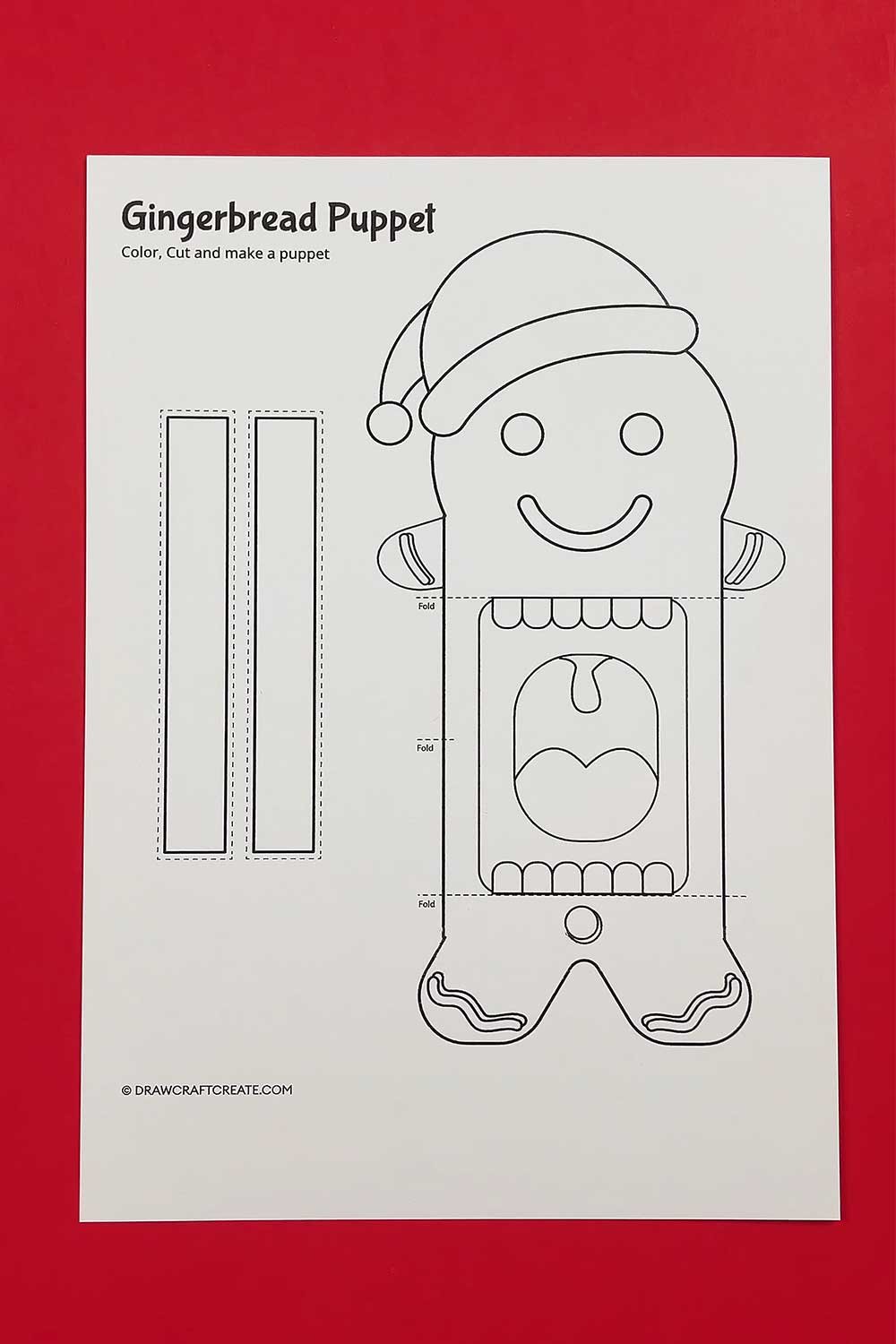 free printable gingerbread puppet