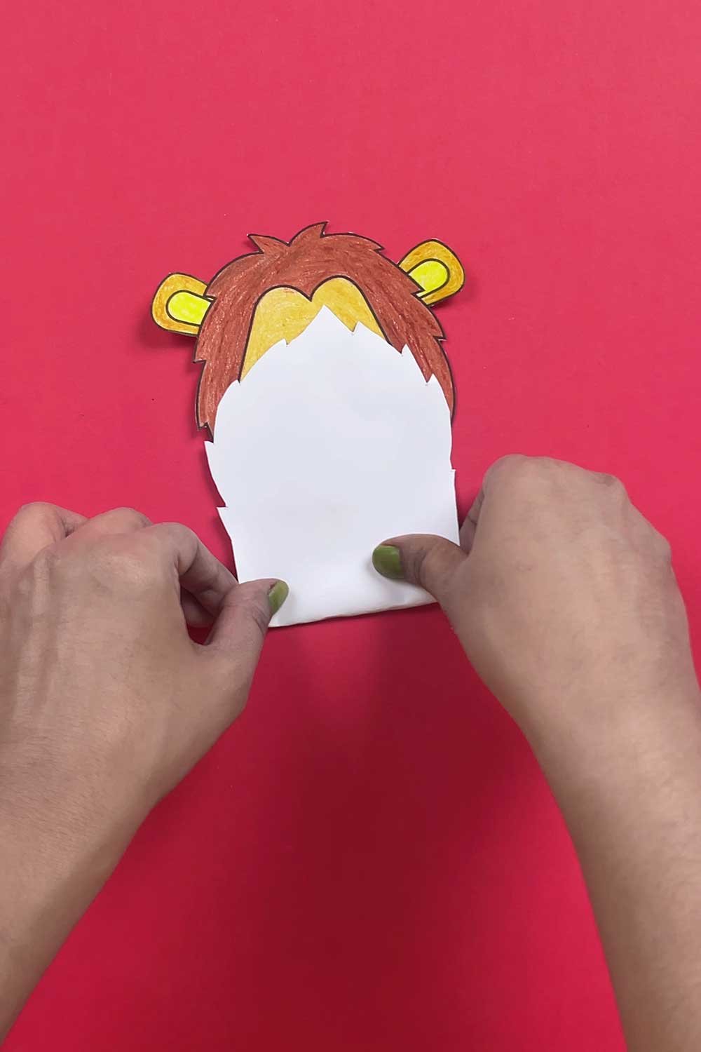 free printable lion puppet