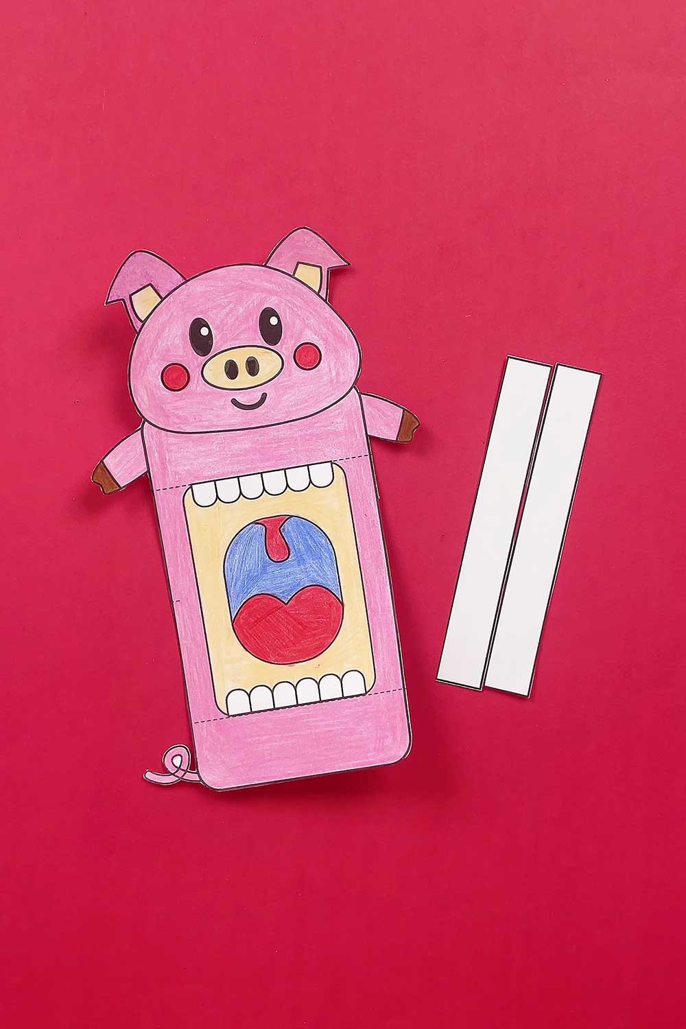 free printable pig puppet
