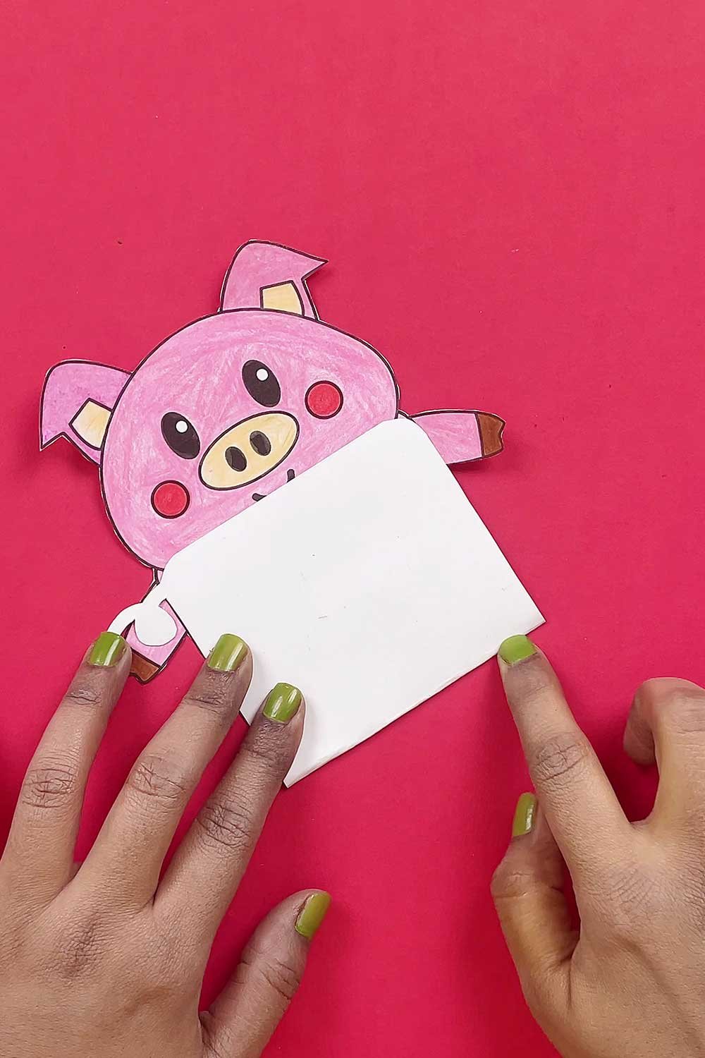 free printable pig puppet