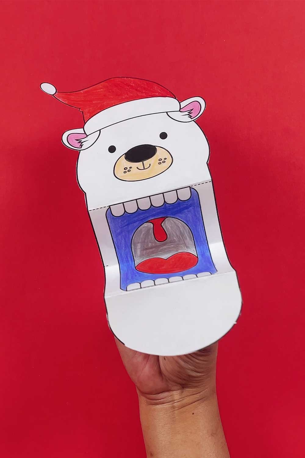 free printable polar bear puppet