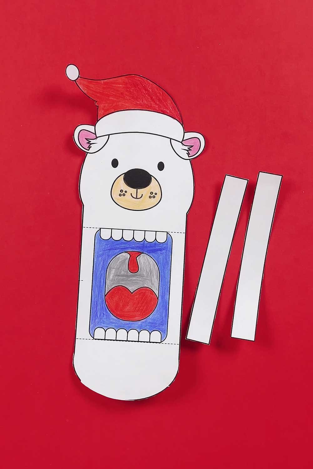 free printable polar bear puppet