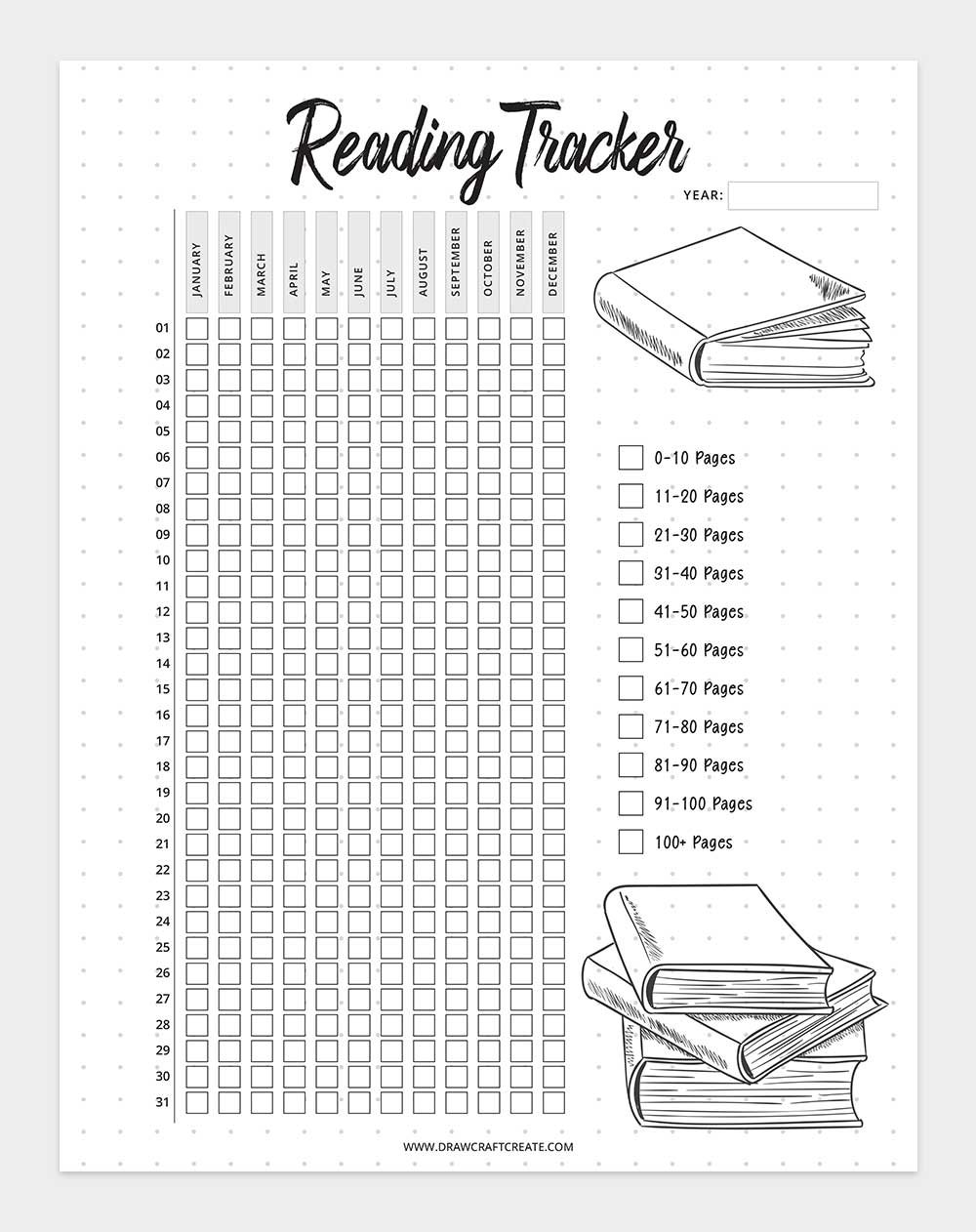 free printable reading tracker