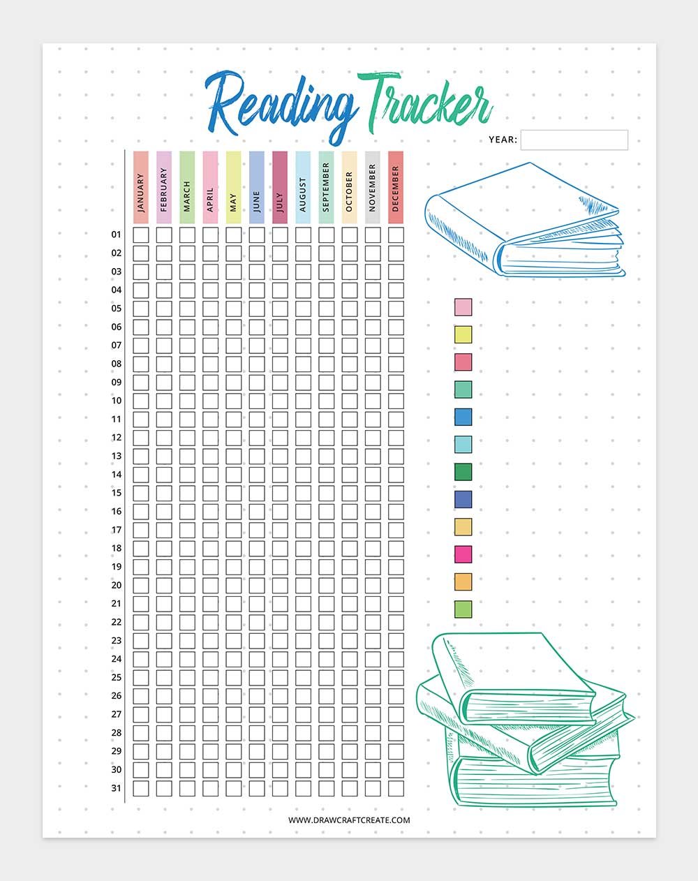 free printable reading tracker