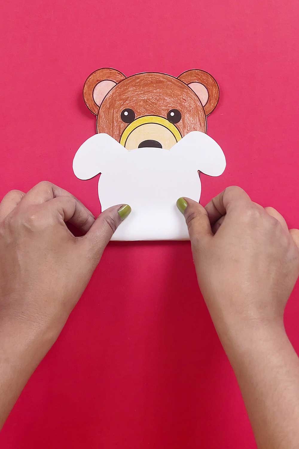 free printable teddy bear puppet