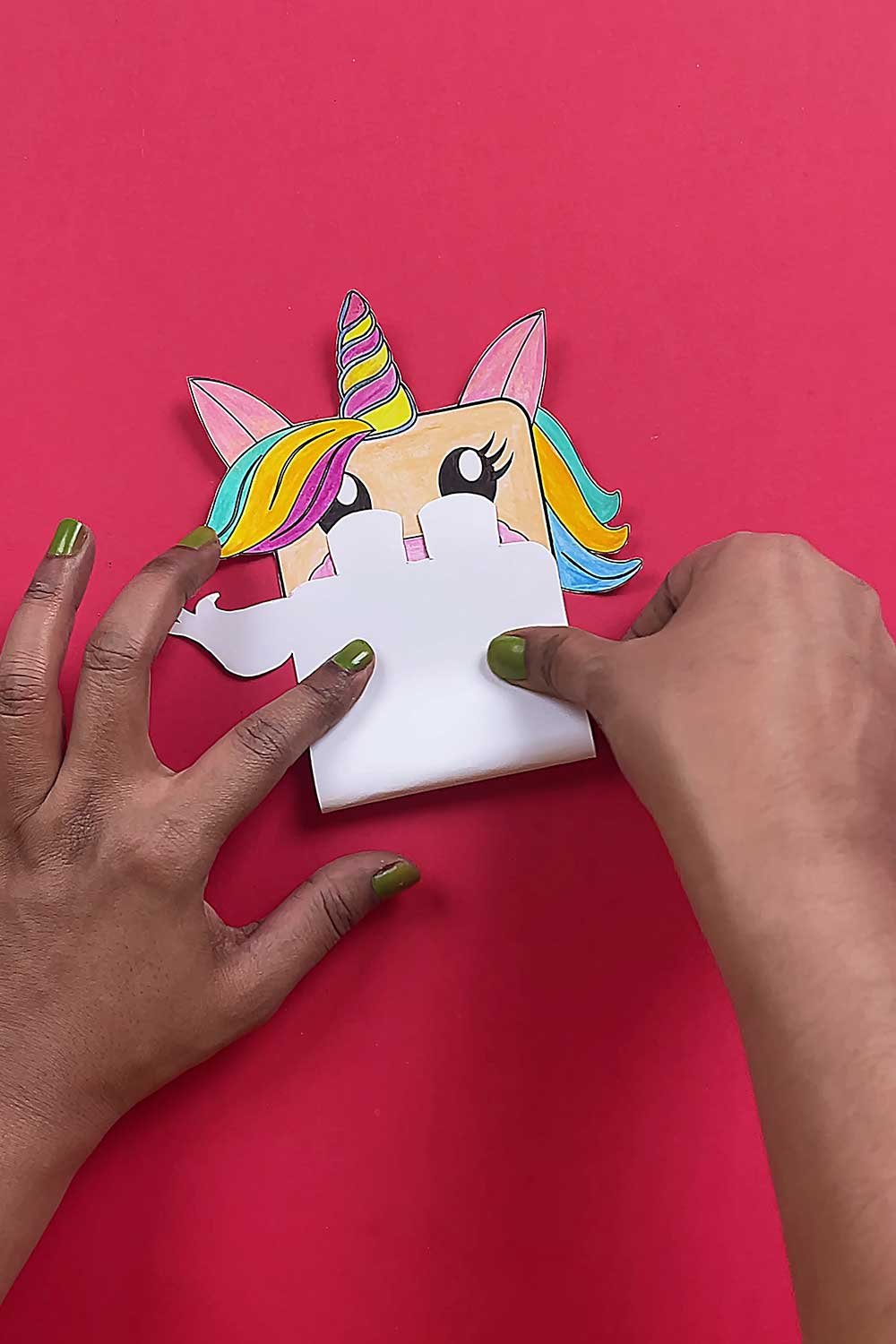 free printable unicorn puppet