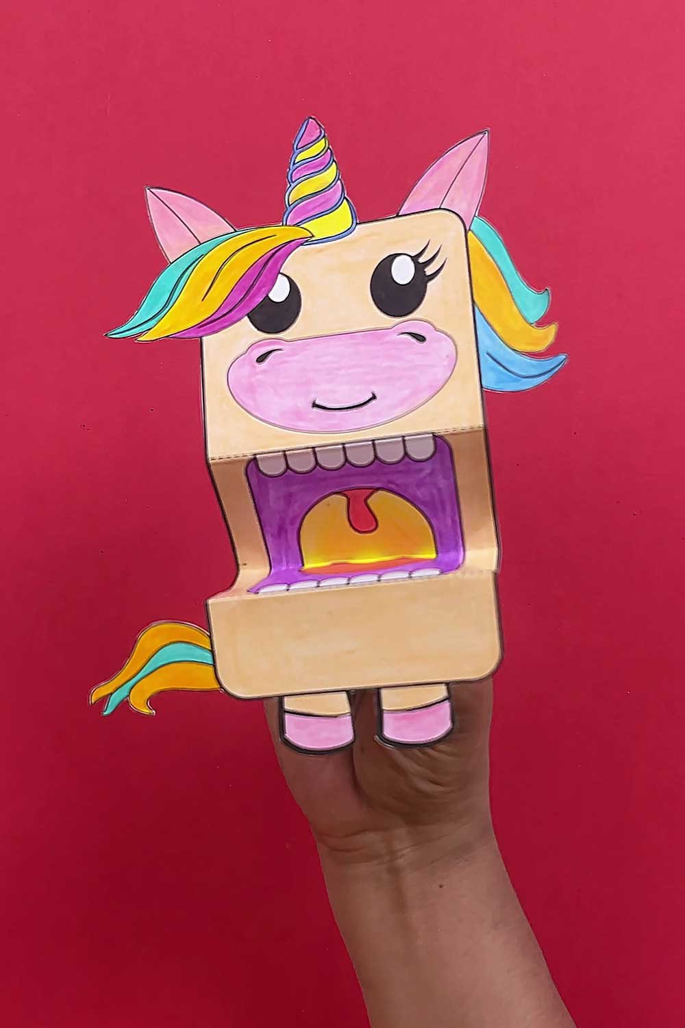 free printable unicorn puppet