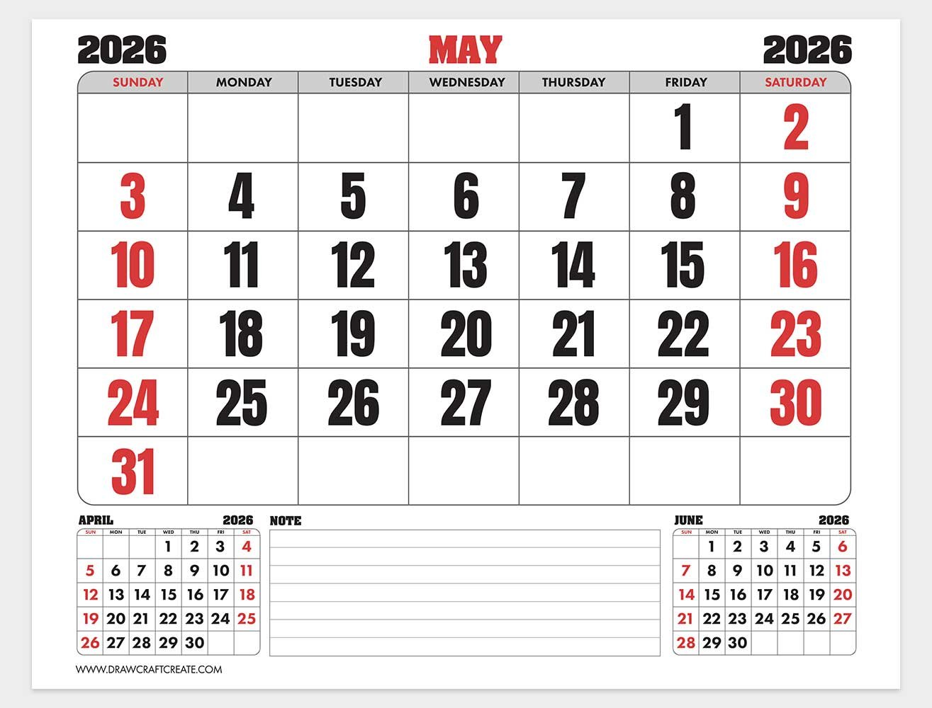 april 2026 vintage calendar