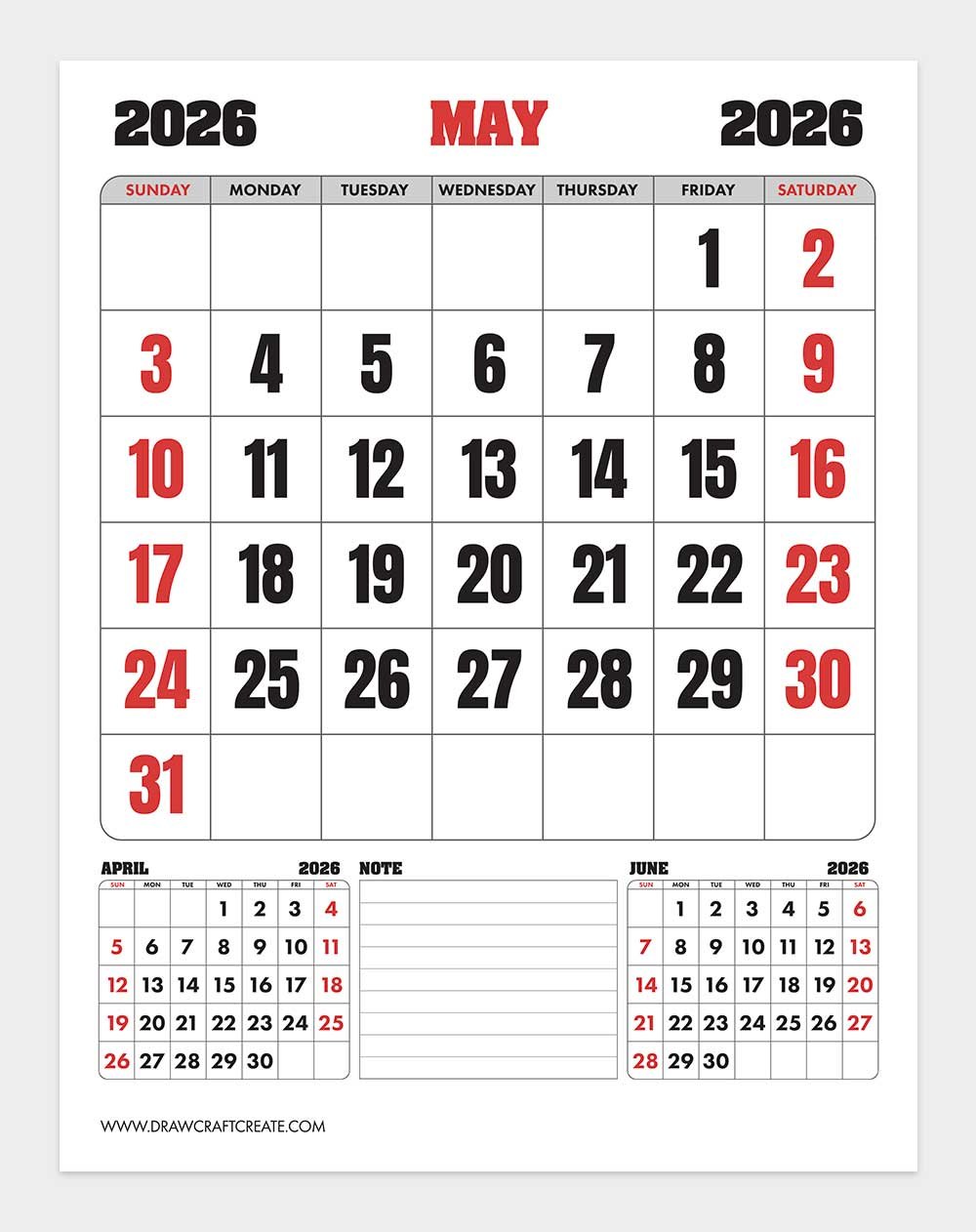 april 2026 vintage calendar