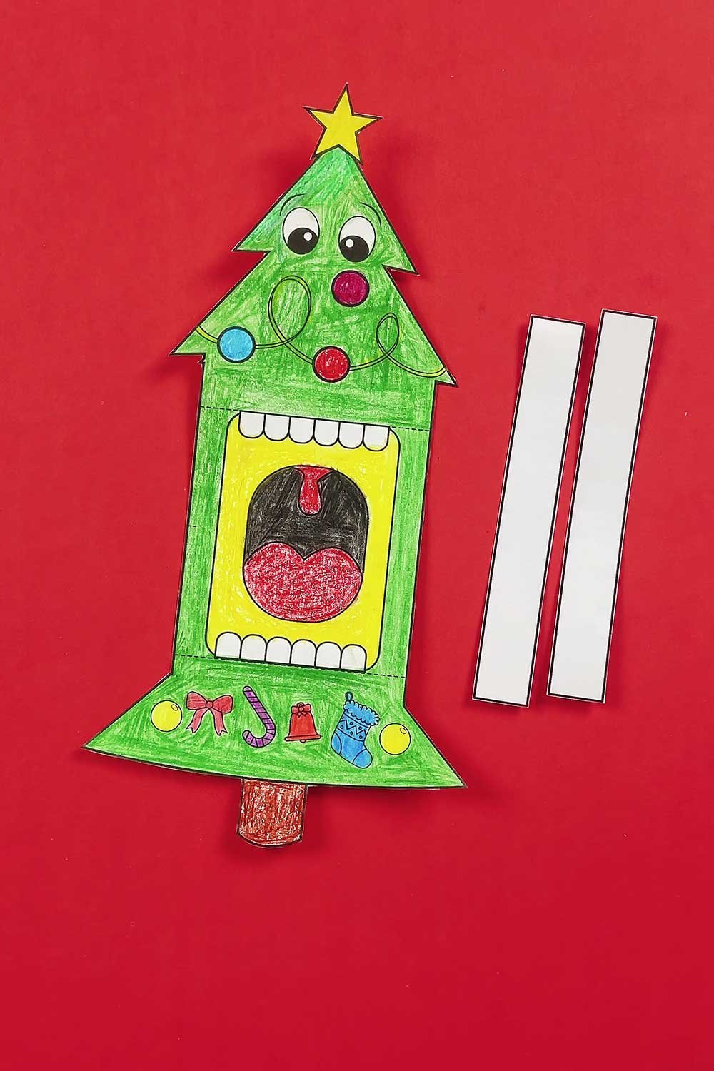 printable christmas tree puppet