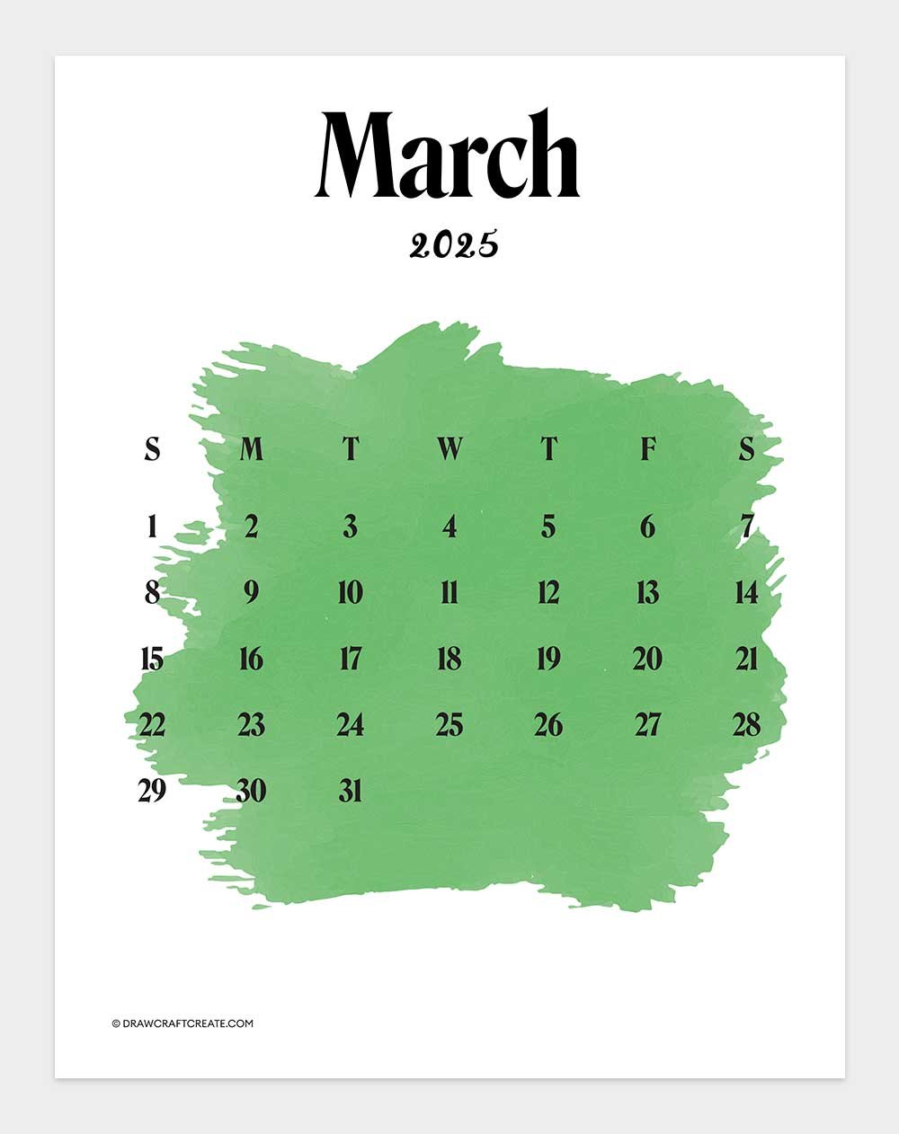 printable march 2026 calendar vertical