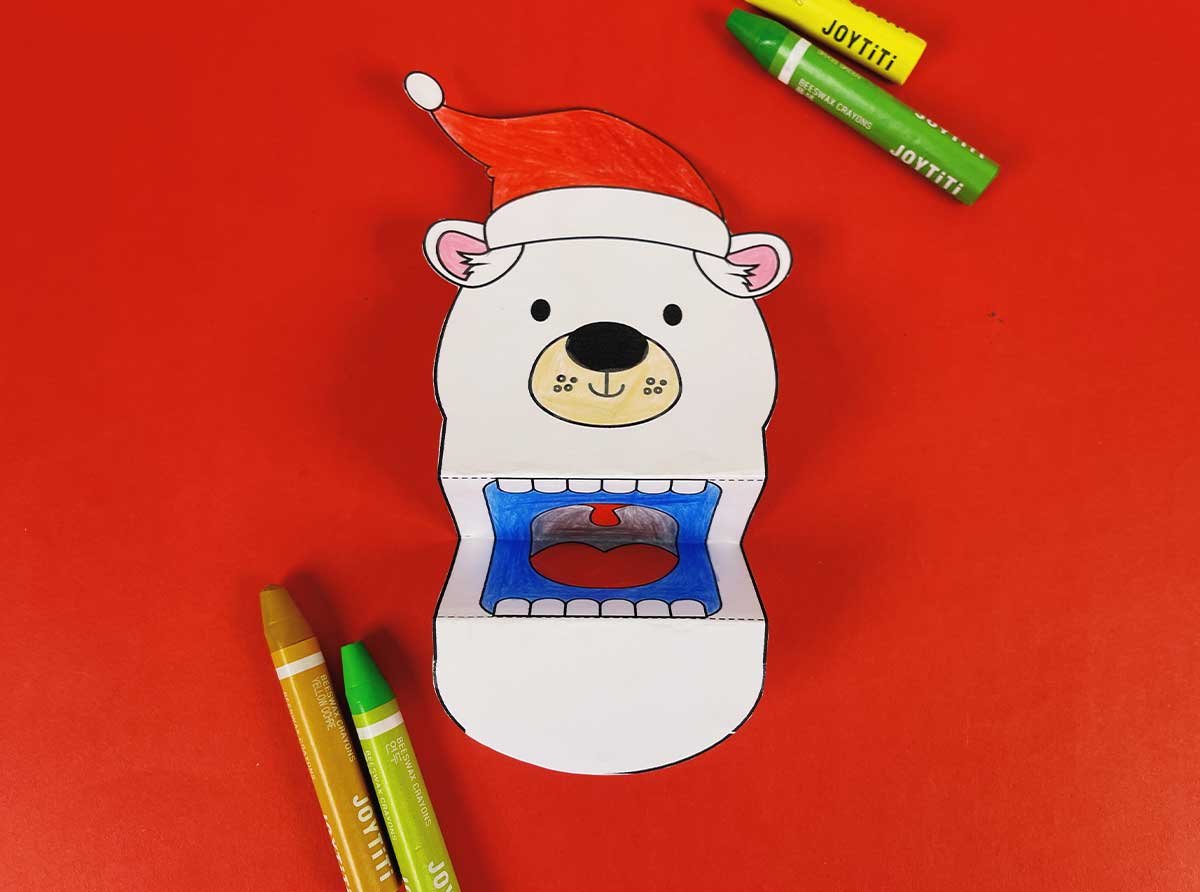 printable polar bear puppet