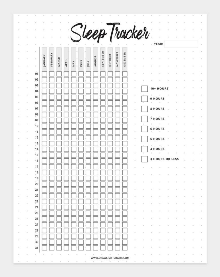 20+ Free Printable Tracker Template - Draw Craft Create