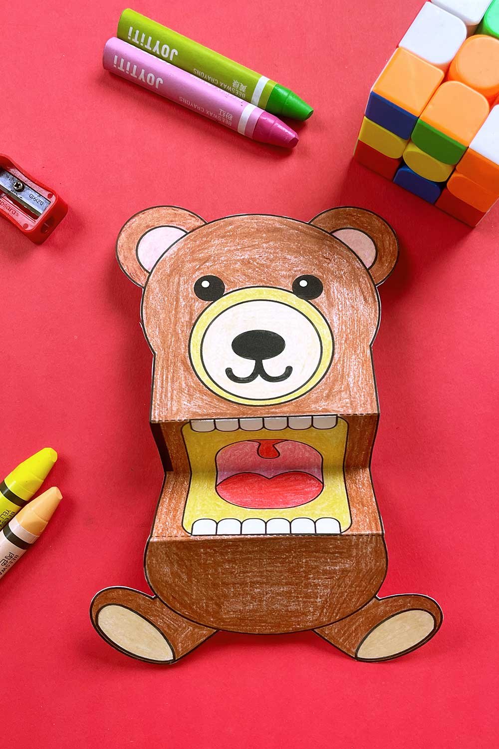printable teddy bear puppet