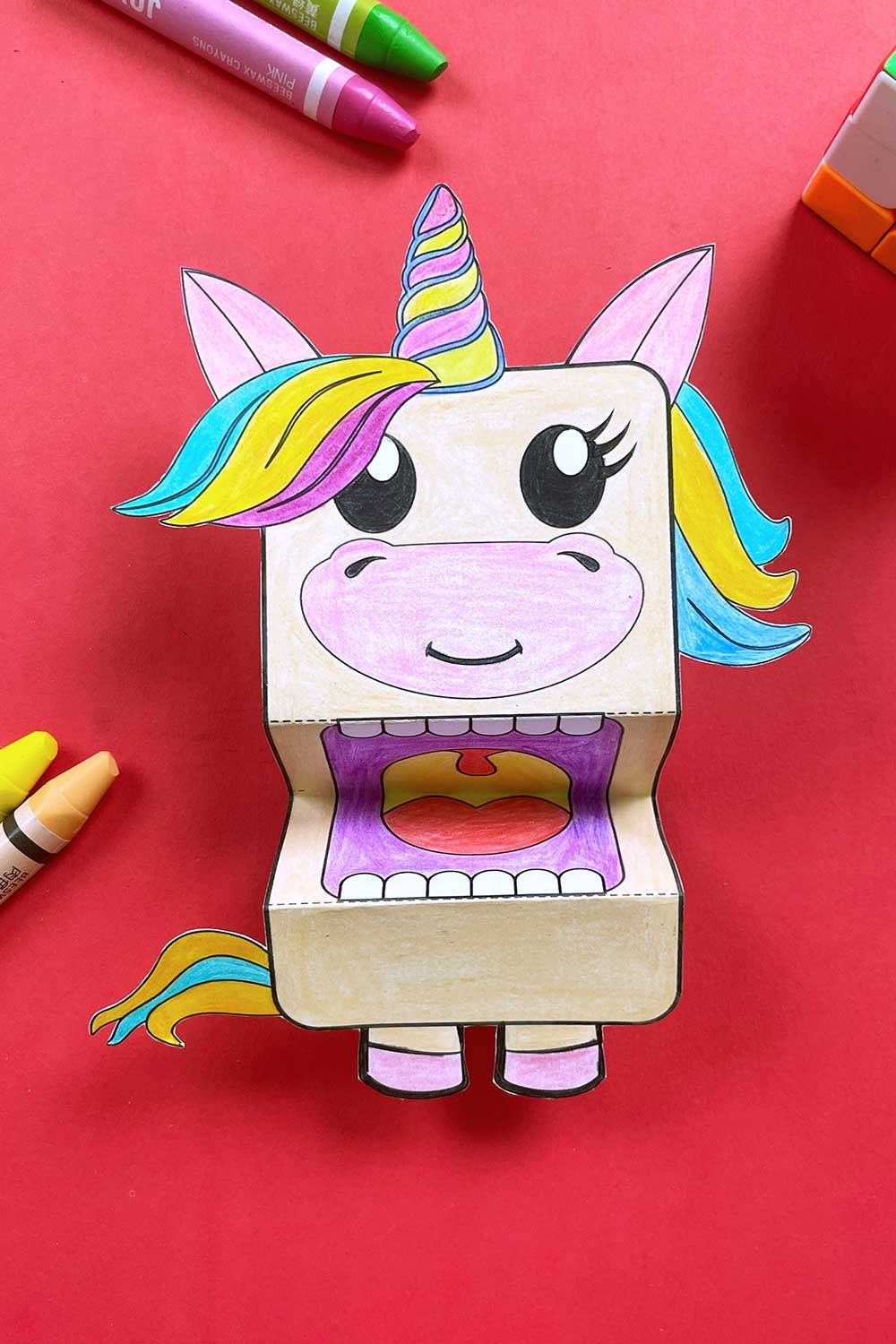 printable unicorn puppet