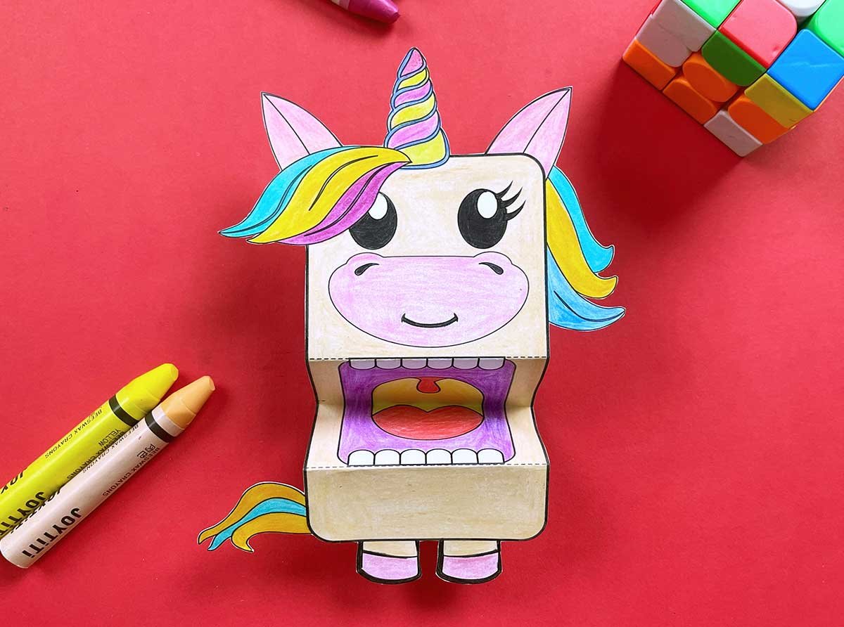 printable unicorn puppet