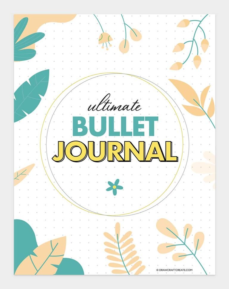 Free Printable Bullet Journal Templates (76 Pages) - Draw Craft Create