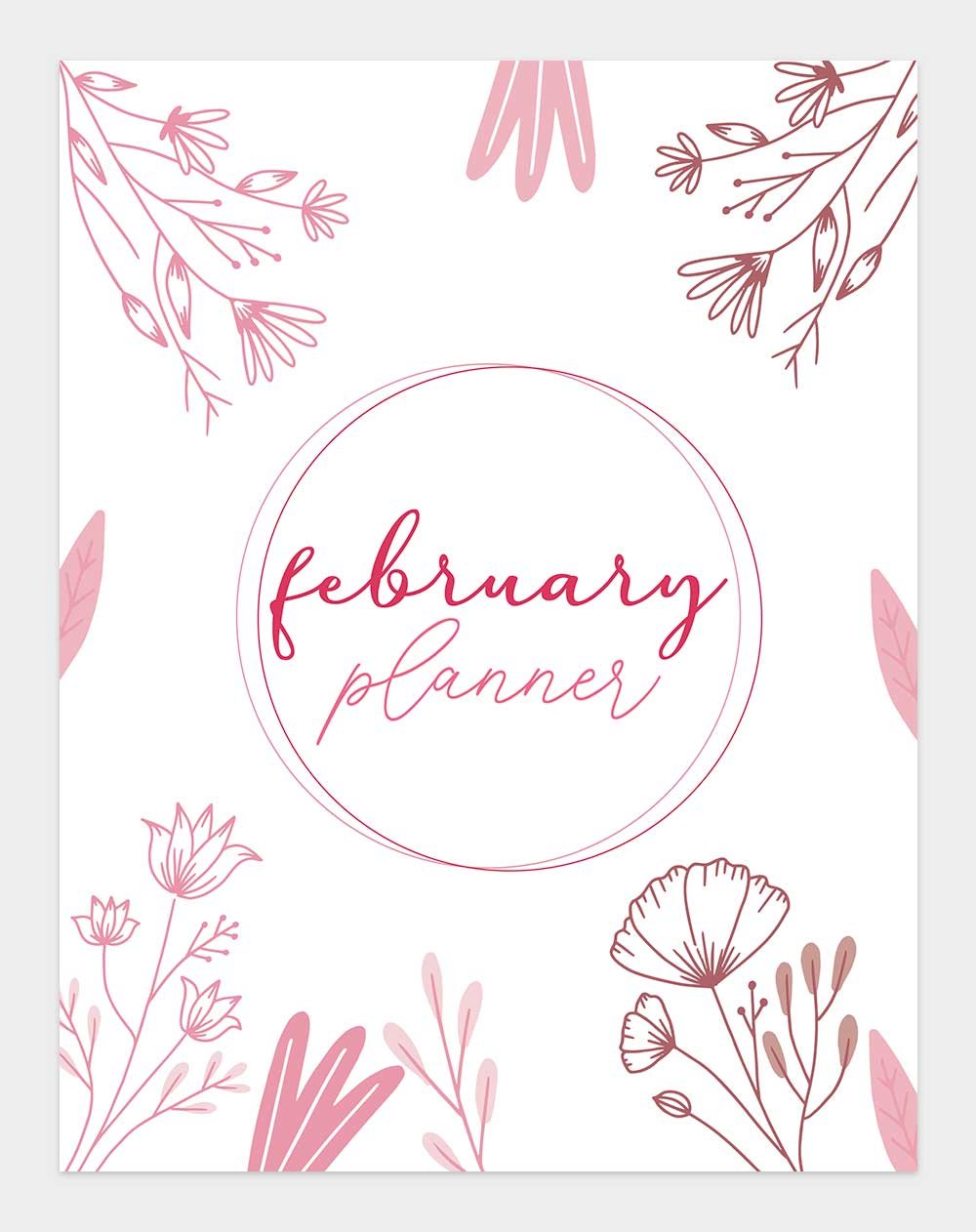 february planner cover