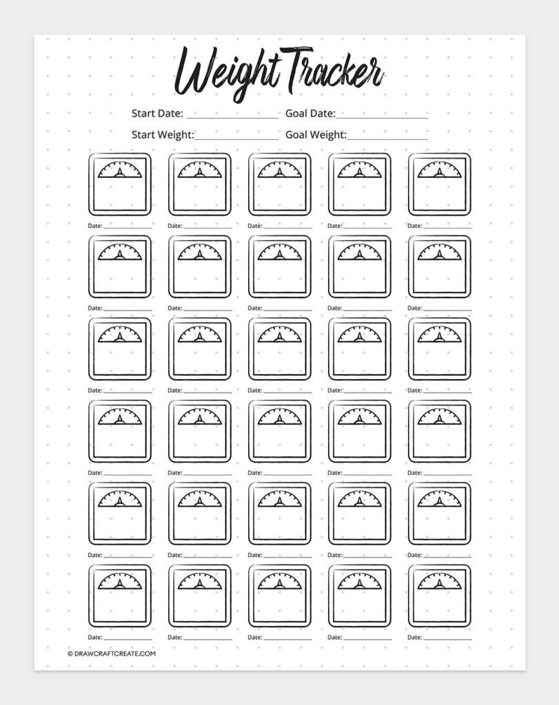 20+ Free Printable Tracker Template - Draw Craft Create
