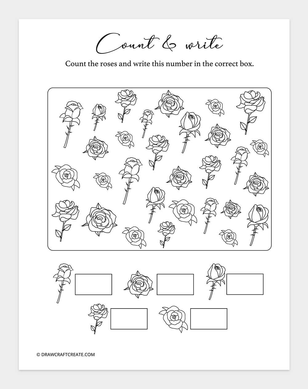 wedding count and write