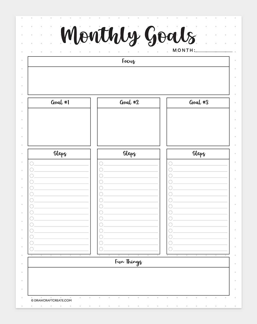 monthly goals