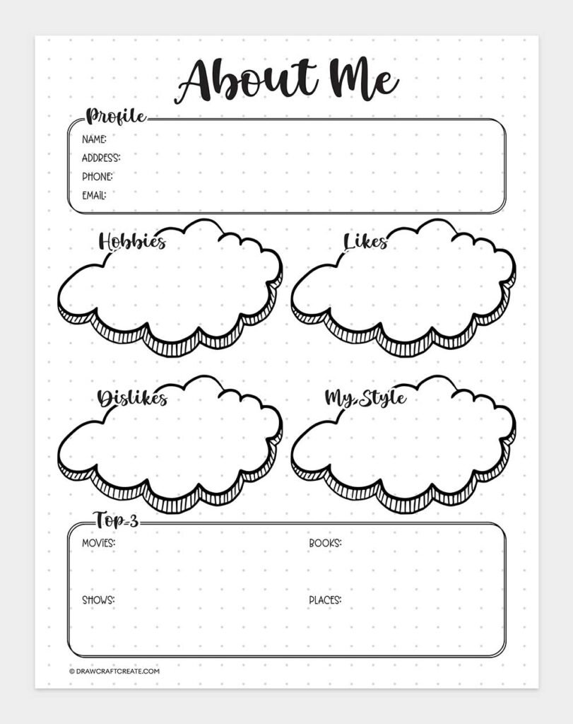 Free Printable Bullet Journal Templates (76 Pages) - Draw Craft Create