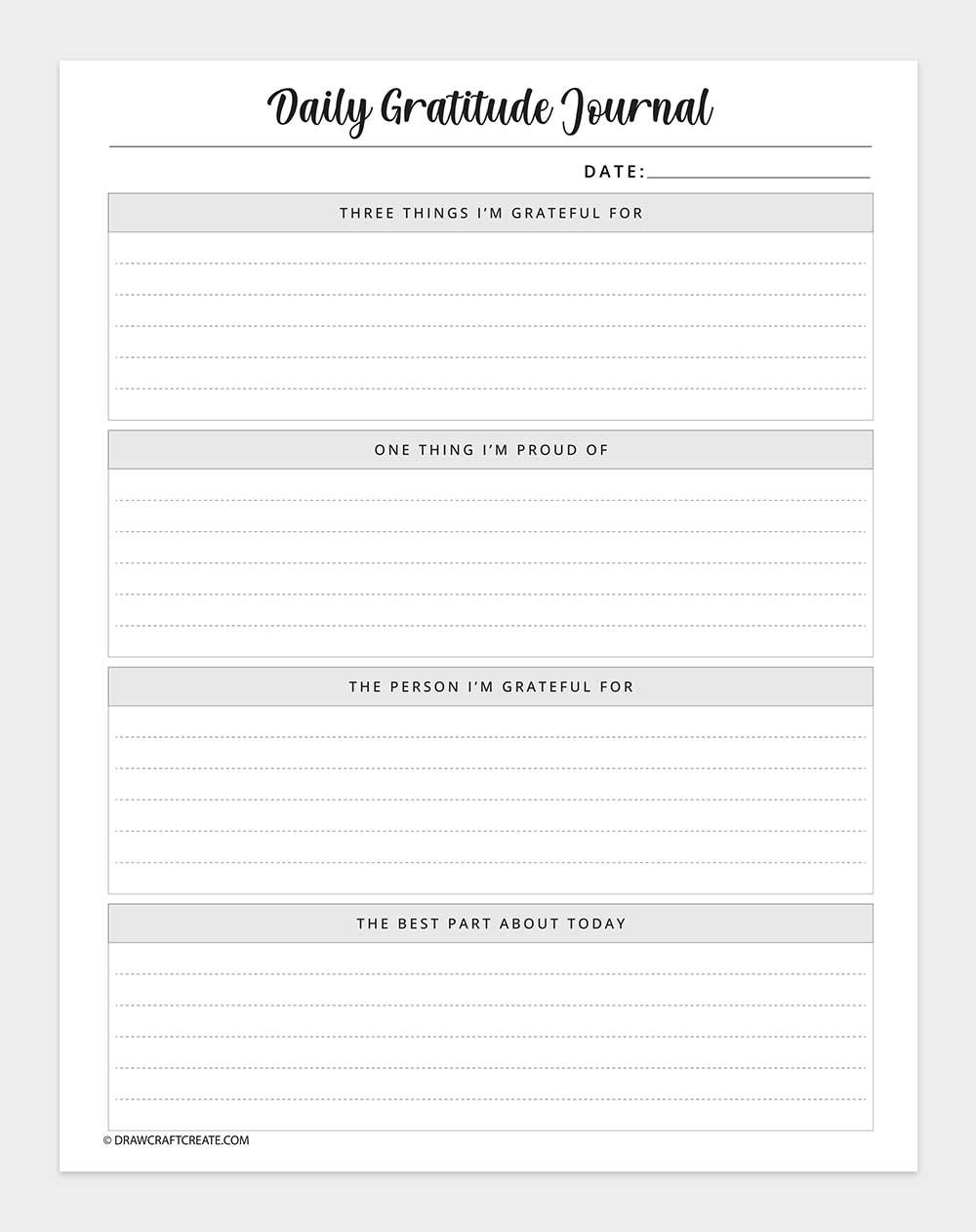 daily gratitude journal