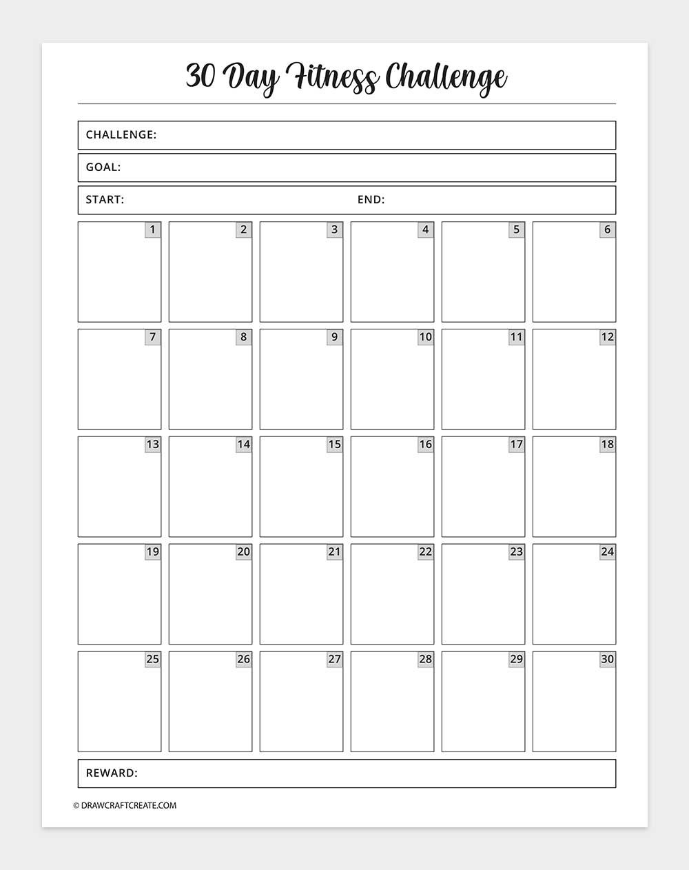 30 days fitness challenge