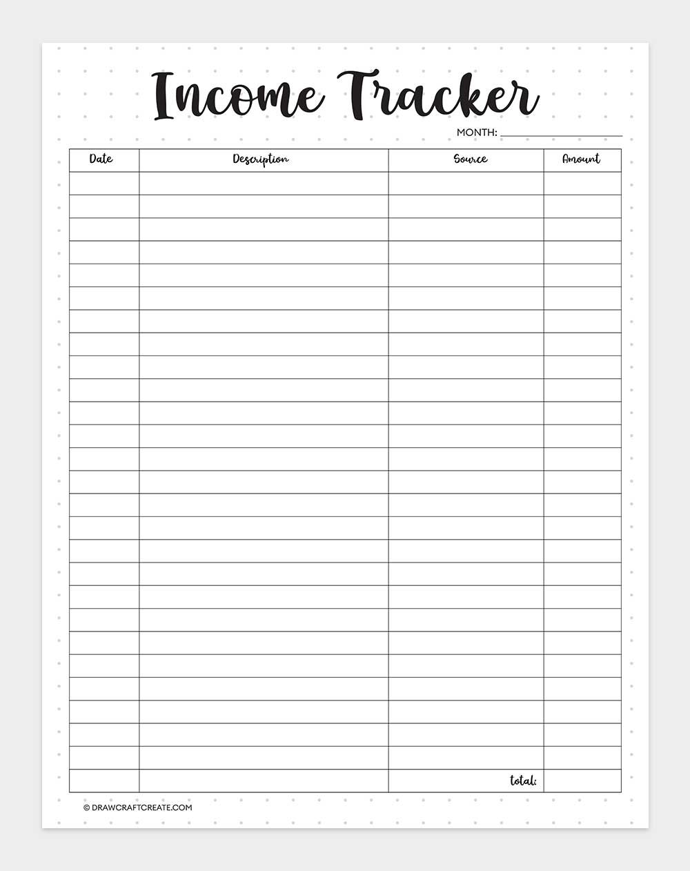 income tracker