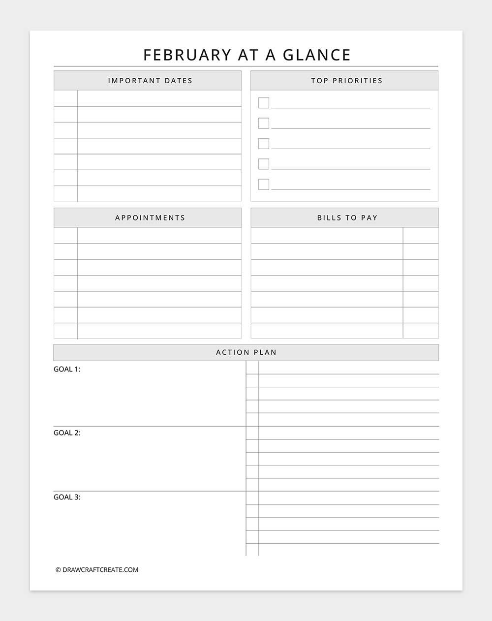 february at a glance