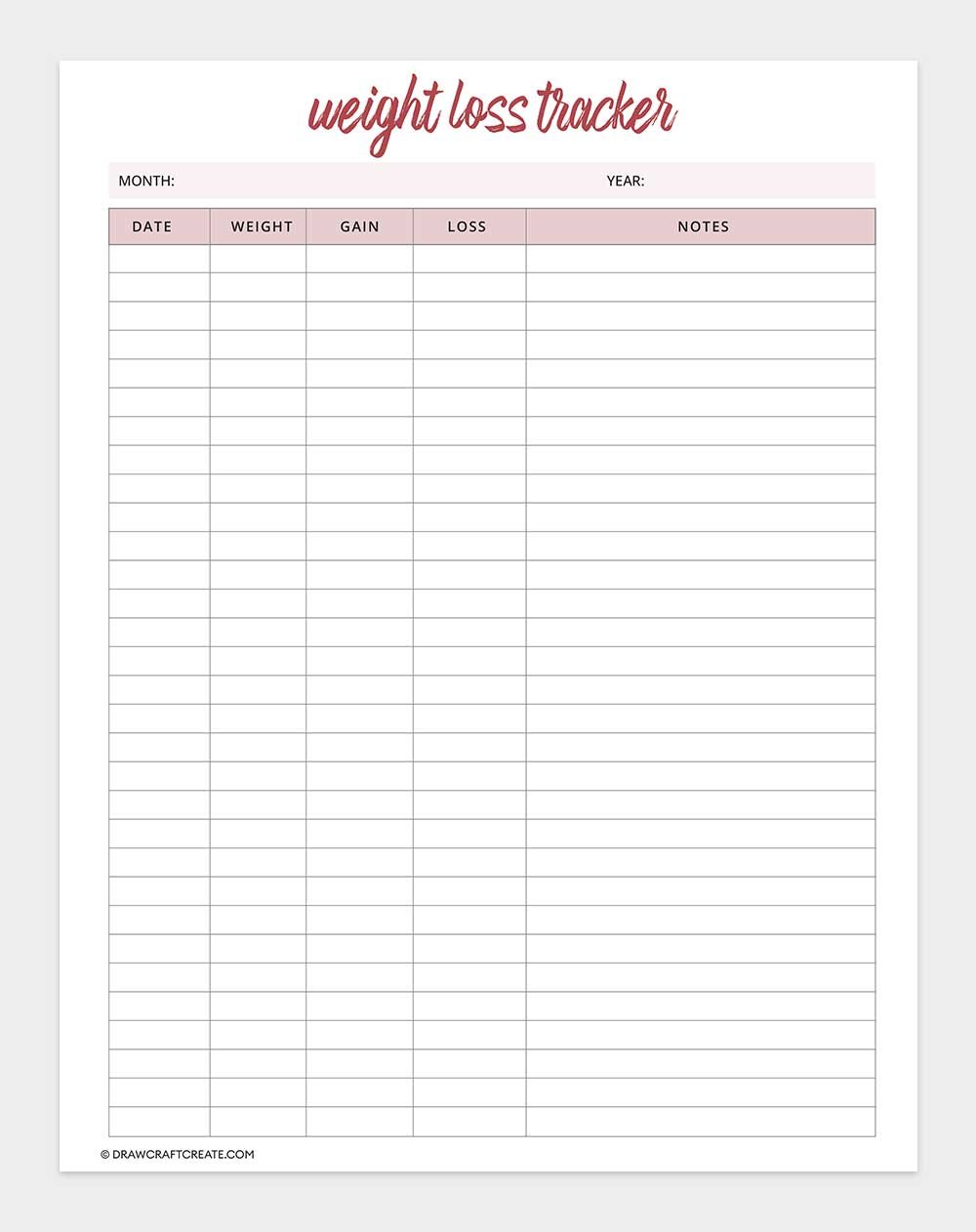 weight loss tracker