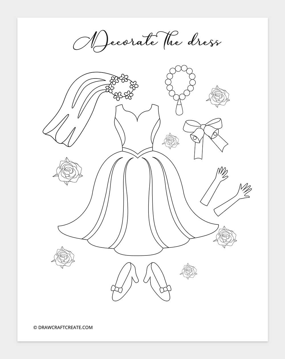 wedding decorate the dress