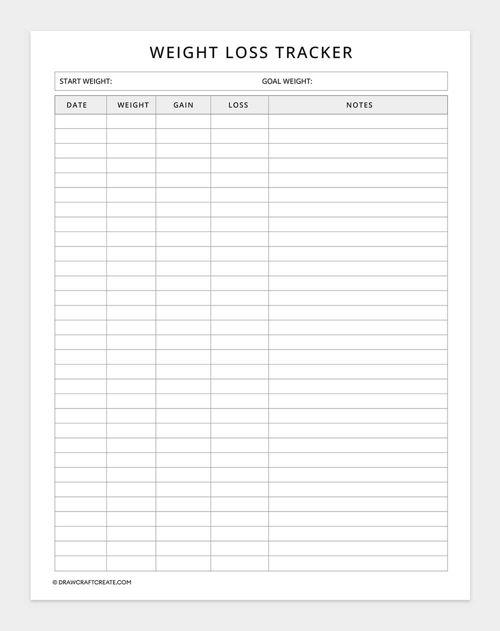 weight loss tracker