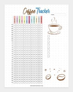 Free Printable Coffee Tracker Template - Draw Craft Create