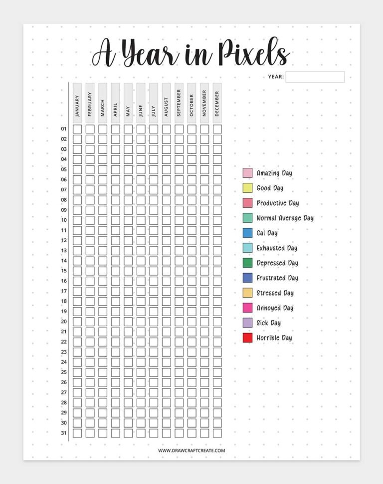20+ Free Printable Tracker Template - Draw Craft Create