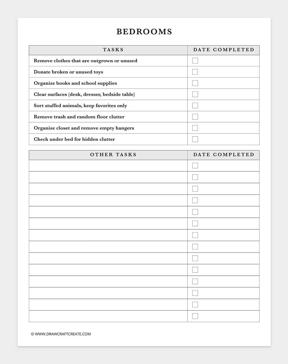 bedrooms decluttering