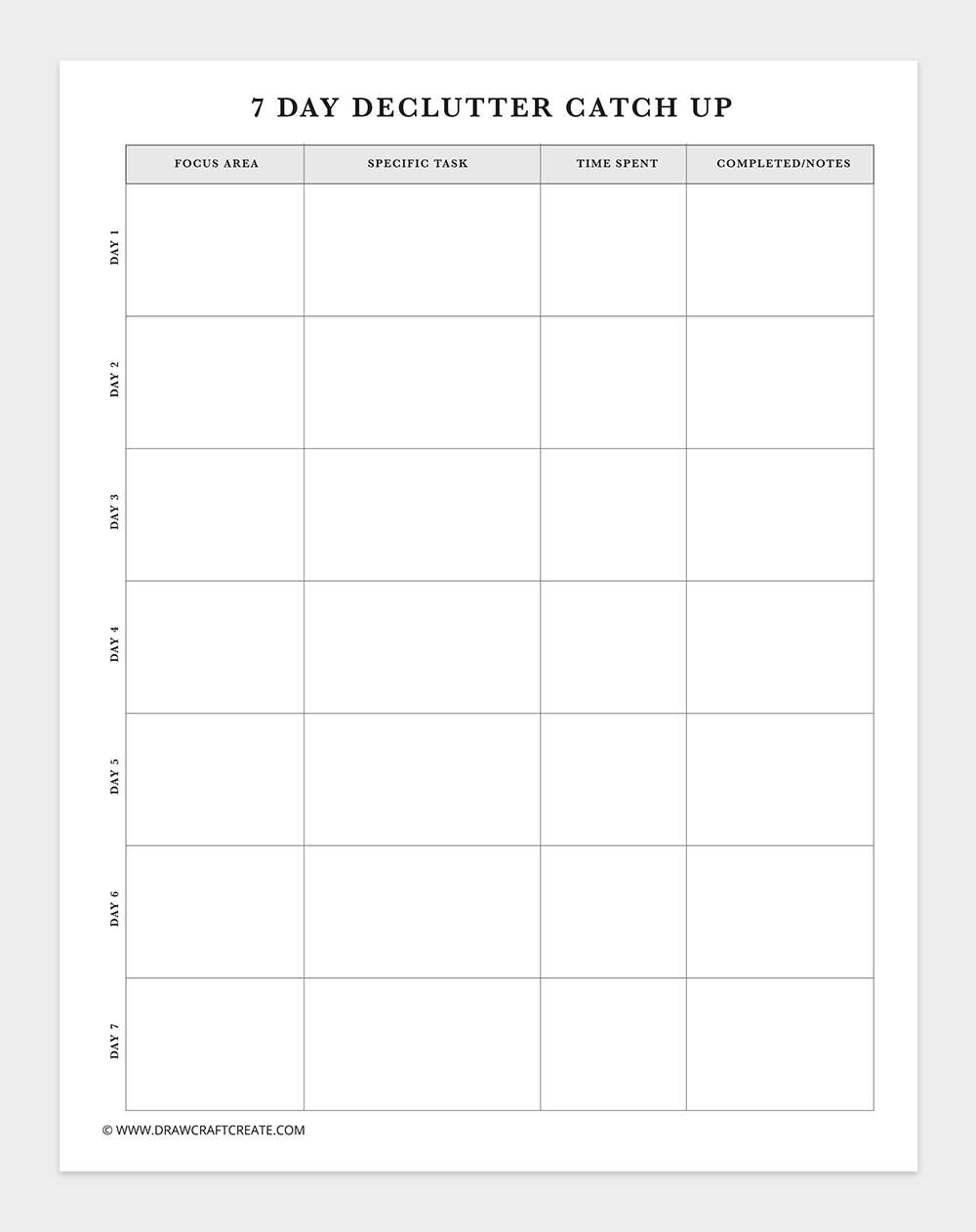 7 day declutter catch up