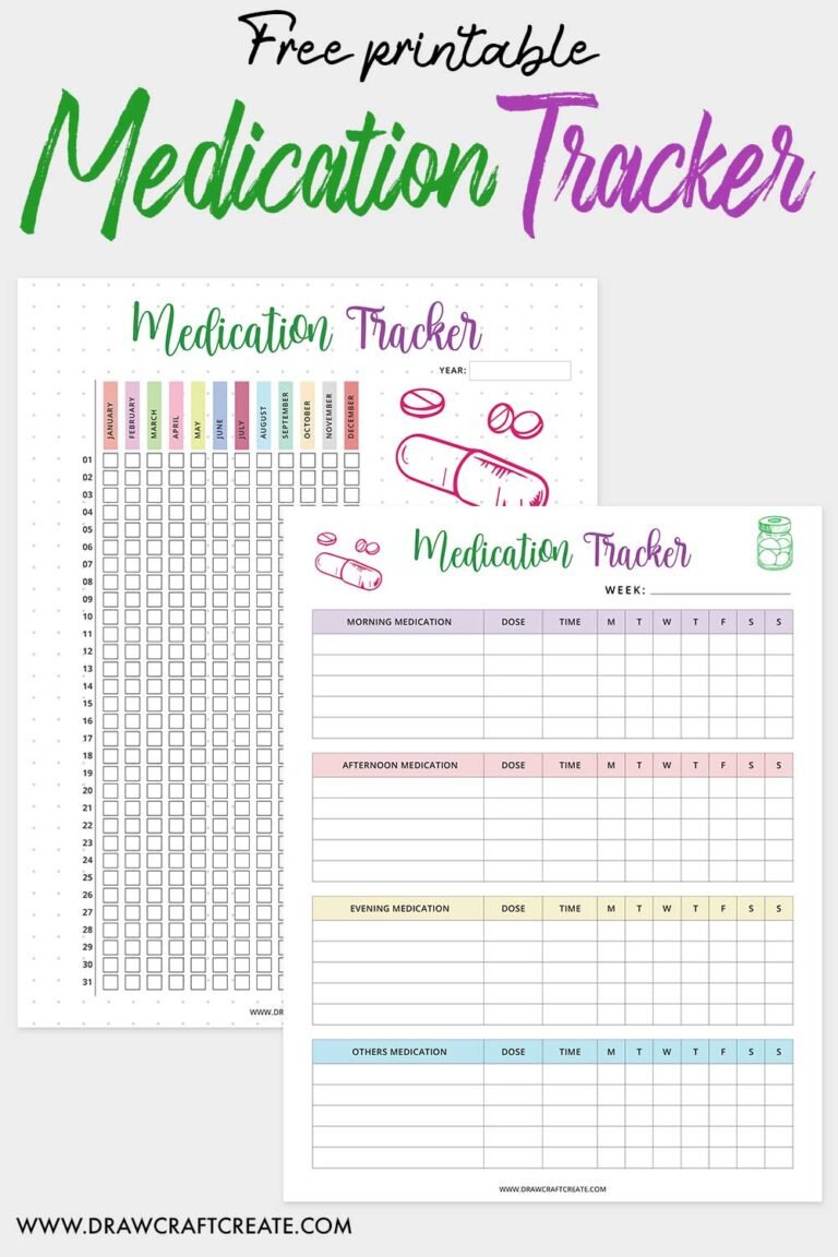 20+ Free Printable Tracker Template - Draw Craft Create