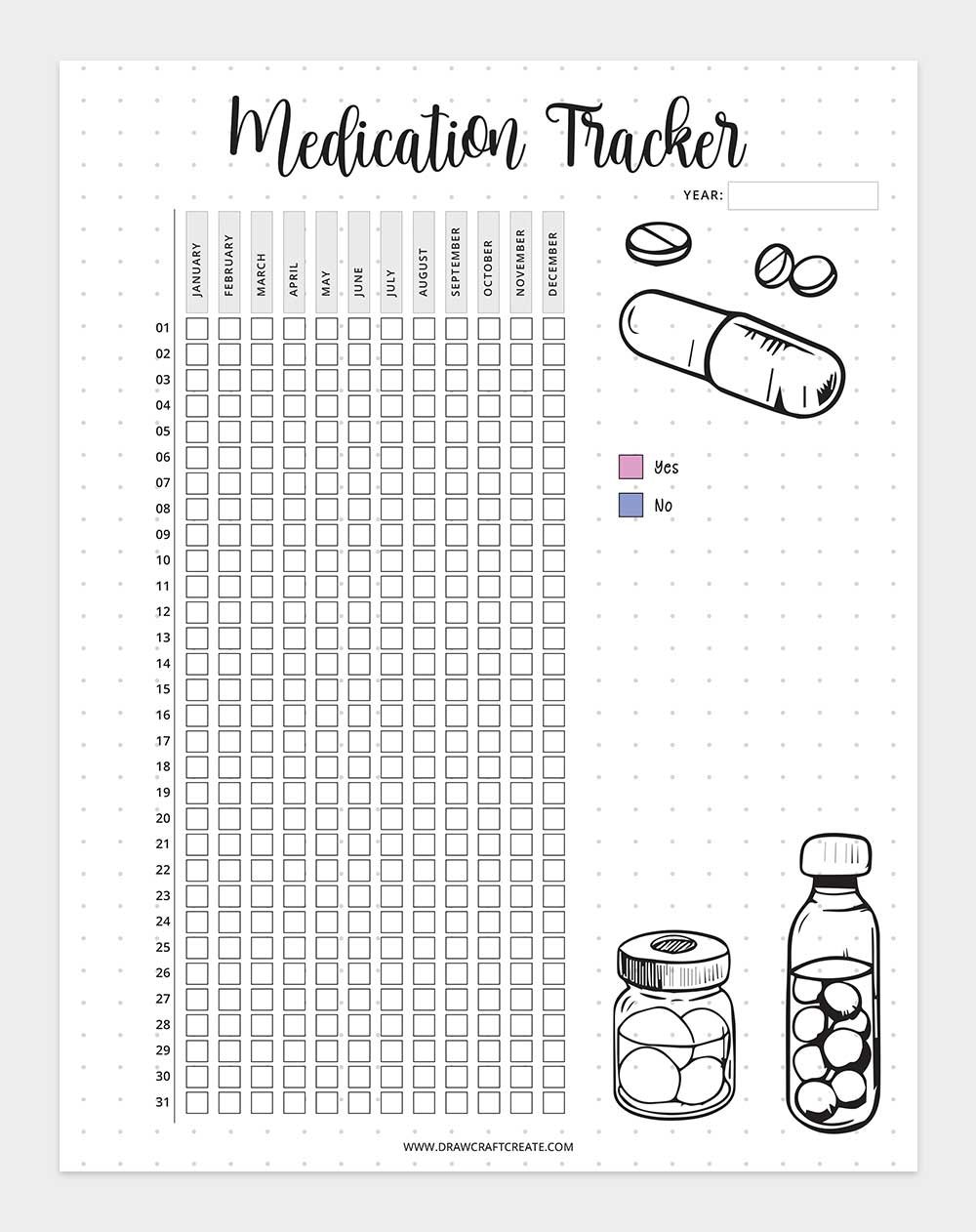 printable medication tracker