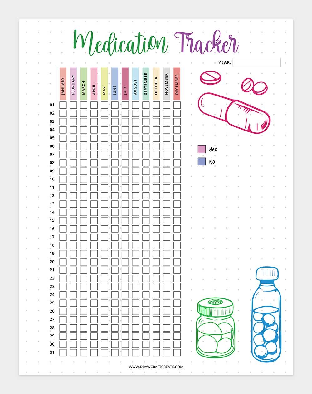 printable medication tracker