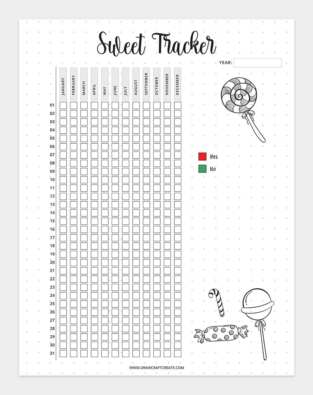 printable sweet tracker