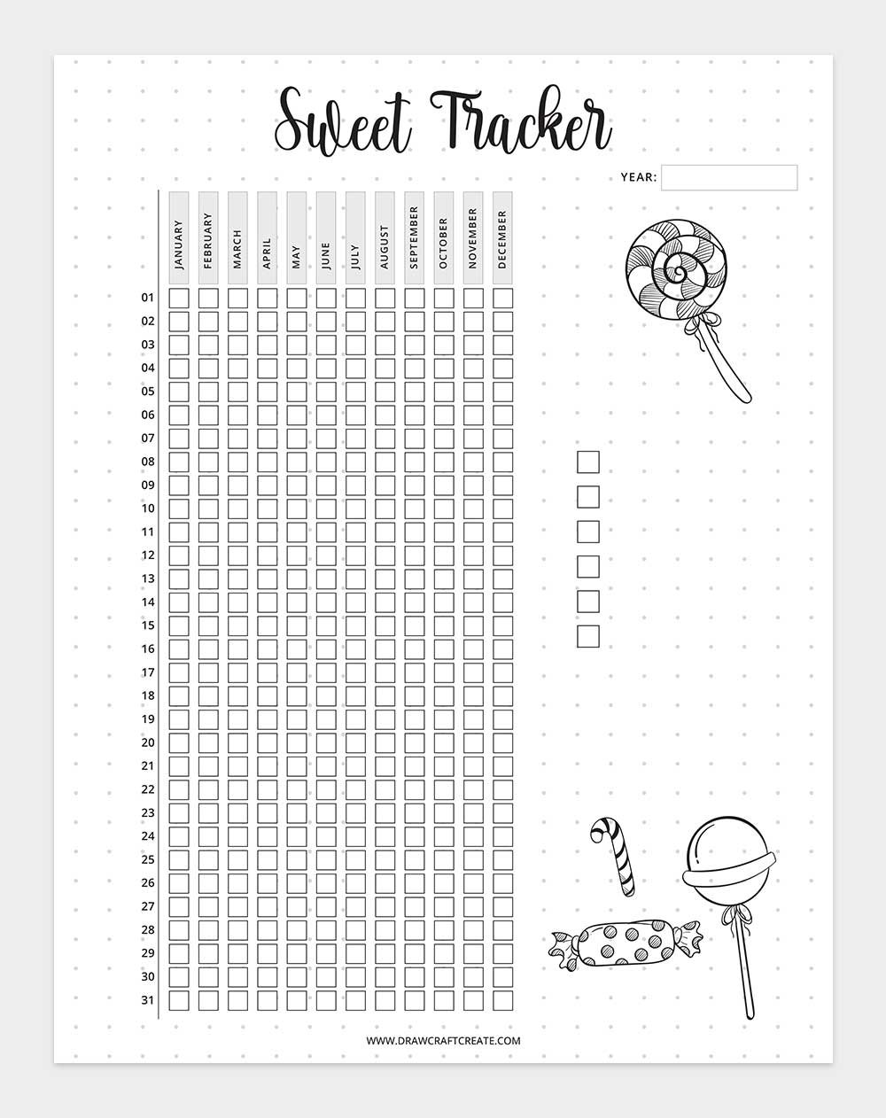printable sweet tracker