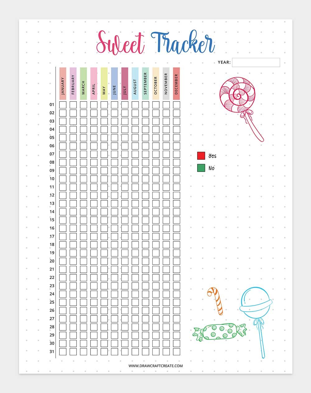 printable sweet tracker