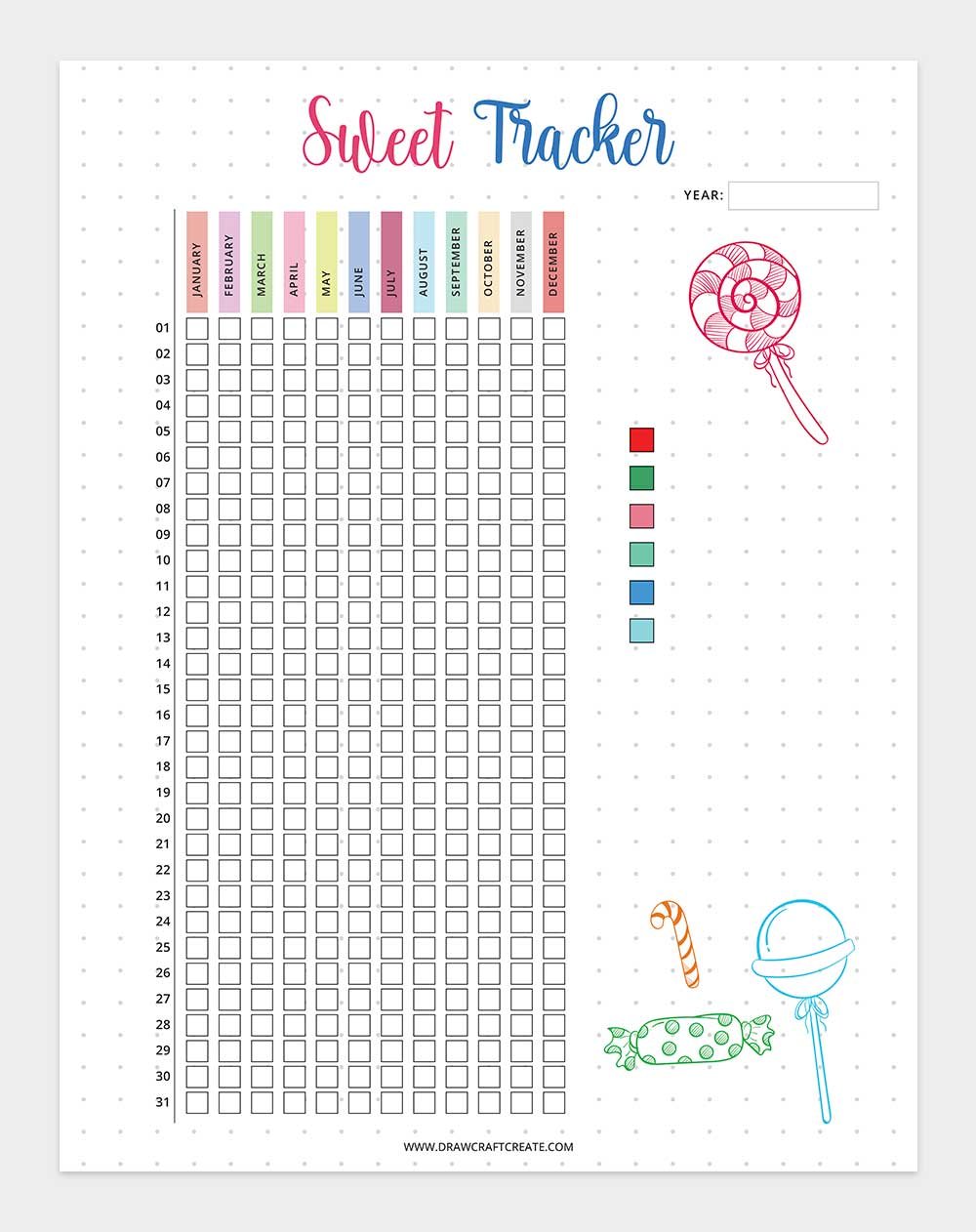 printable sweet tracker