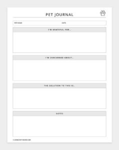 Pet Journal Example Free Printable Pet Care Planner (34 Pages) - Draw Craft Create