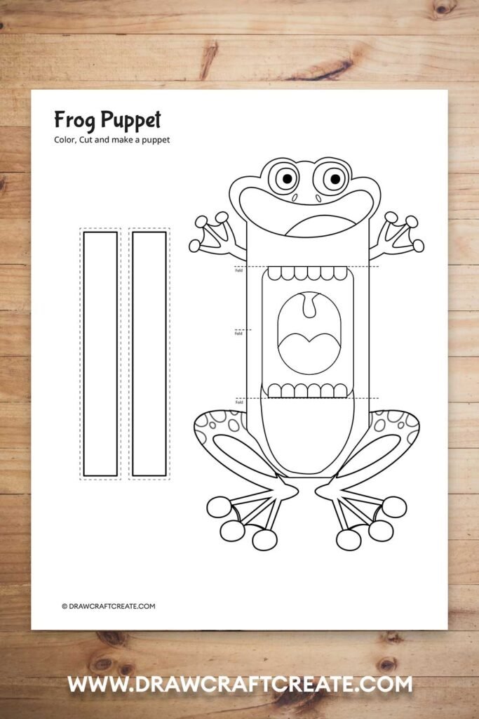 Free Printable Frog Puppet Craft - Draw Craft Create
