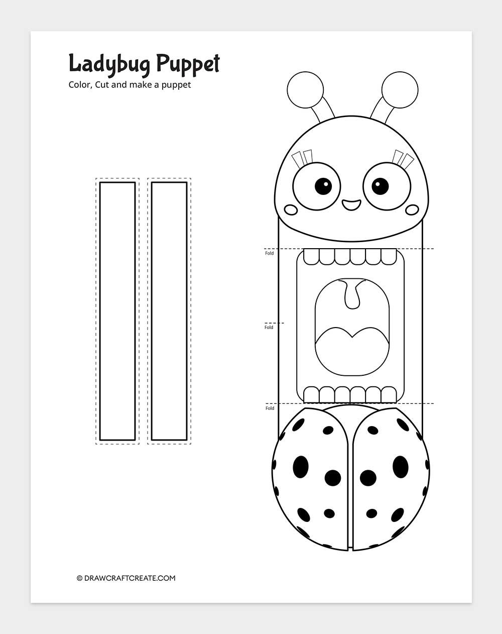 printable ladybug puppet template